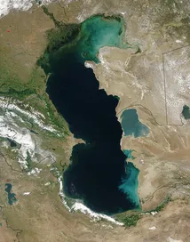 In Russland (und anderen Ländern) (Kaspisches Meer, 386.400 km2)